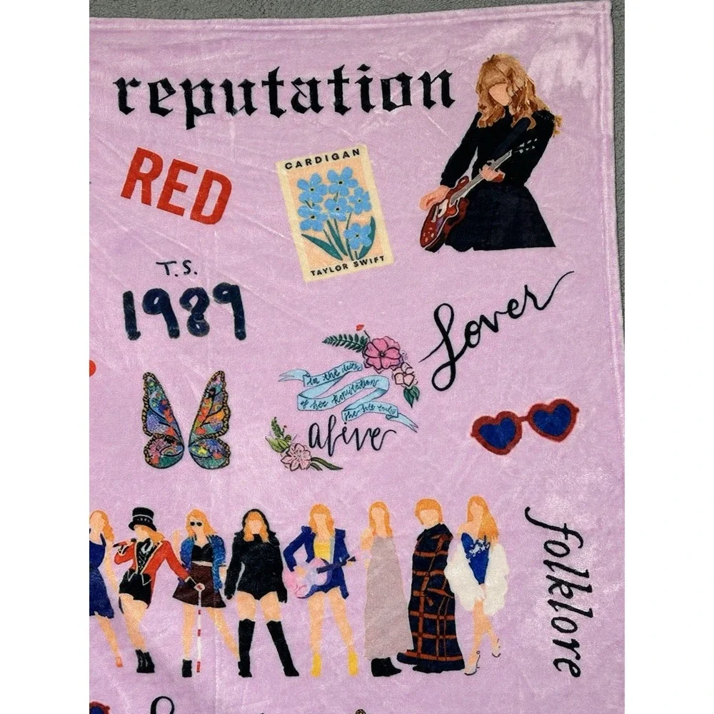 Fleece Lightweight Throw Blanket Taylor Swift ERA'S Tour‎ All Albums 40x50